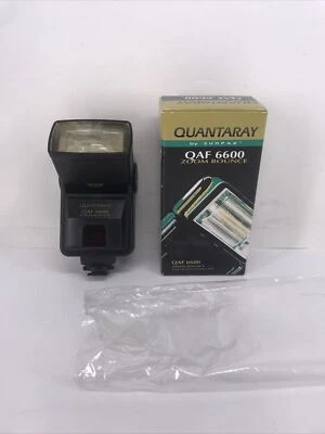 Quantaray QAF 6600 Shoe Mount Flash for Canon Complete With Box VGUC - Image 1 of 4