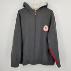 HBC Canadian Olympic Team Grey and Red Zip Up Men's Jacket Size 2XL