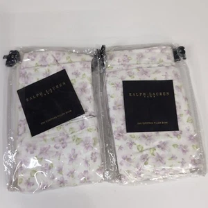 Ralph Lauren Home European Pillow Shams Set of 2 Emile Lavender NEW - Picture 1 of 3