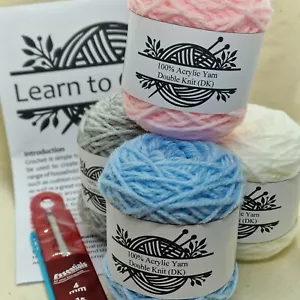 Learn To Crochet Beginners Starter Kit - Granny Square - Picture 1 of 4