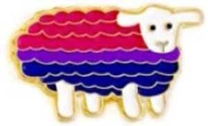 Bi Schaf Anstecker Pin, Bi Pride Sheep Pin - Bild 1 von 1