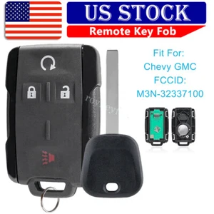For 2014 2015 2016 2017 Chevrolet Silverado GMC Sierra Remote Fob 22881480 + Key - Foto 1 di 8