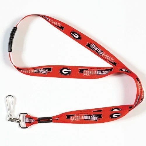 GEORGIA BULLDOGS UGA LANYARD KEY CHAIN 3/4" WIDTH 20" LENGTH W BREAKAWAY FEATURE - Image 1 of 1