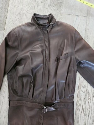 Chaqueta oversize vintage años 80 mujer Vera Pelle marrón Italia talla 38 Foto 1 de 4