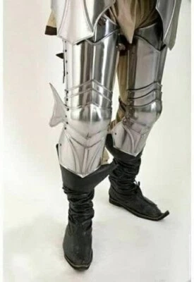 Gothic Leg Guard Armor Set Medieval Knight Crusader Spartan 18GA Steel Costume - Image 1 of 2