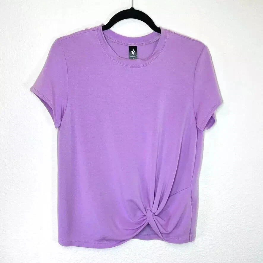 Camiseta Top Skechers Damas XSmall Púrpura Lila Tela de Terry Francés Suave Elastizada Foto 1 de 1