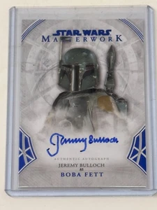 STAR WARS MASTERWORKS 2018 A-JB JEREMY BULLOCH BOBA FETT auto Blue Serial 10/50 - Picture 1 of 2