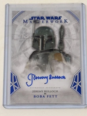 STAR WARS MASTERWORKS 2018 A-JB JEREMY BULLOCH BOBA FETT auto Blue Serial 10/50 - Image 1 of 2