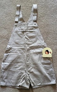 Vintage Cherokee Damen Shortalls Baumwolle Utility Carpenter Overall beige Gr. M ~ Neu mit Etikett - Bild 1 von 5