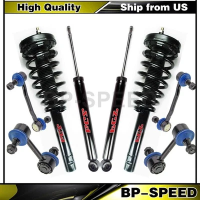 Struts wCoil Spring Assembly Sway Bars Shock Absorbers For Hyundai Sonata 2007 - Image 1 of 4