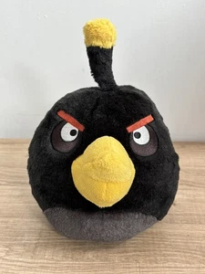 Angry Birds 11" Black Bomb Bird Soft Plush Toy 2010 Commonwealth Toys In VGC - Picture 1 of 7