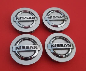 NISSAN 370Z ALTIMA GT-R 4 WHEEL RIM HUBCAP HUB CAP CENTER COVER PLUG SET OEM C25 - Picture 1 of 7