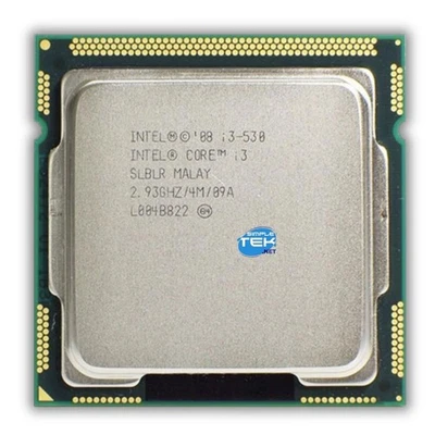 INTEL CORE i3 530 PROCESSORE CPU SLBLR SOCKET LGA1156 2,93GHz 2C/4T PRIMA GEN - Immagine 1 di 4