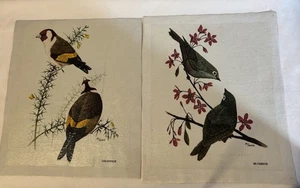 Bill Howard Gemälde Silvereye Goldfinch Vögel auf Leinwand ungerahmt wie besehen - Bild 1 von 5