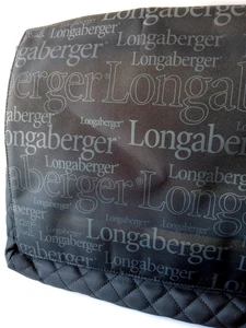 Longaberger Negro Grande Logo Acolchado Laptop Mensajero Bolso Cartera Correa Ajustable - Imagen 1 de 16