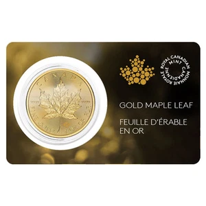 2025 1 oz Gold Coin - Canadian Maple Leaf - Assay Card Canada 9999 Fine Ozt - Picture 1 of 4