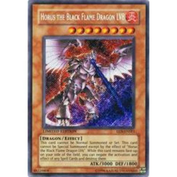 Yu-Gi-Oh! Horus the Black Flame Dragon LV8 EEN-ENSE1 Secret Rare - Image 1 of 1