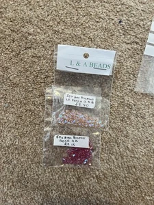 Pink Crystals For Beading And Jewellery Making X 2 Packs - Picture 1 of 3