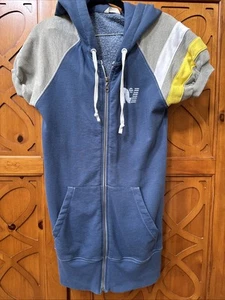 Rebel Yell Blue Full Zip Graphic Fleece S/S Sweatshirt Hoodie Size M - Picture 1 of 8