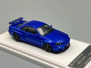 Nissan Skyline GT-R R34 Bayside Blue V-Spec II Focal Horizon Maßstab 1:64 - Bild 1 von 18