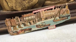 Victorian Die Cut Old London Bridge - Over River and Dale Scrap - L23 - Picture 1 of 6