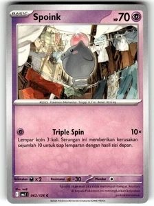 Pokemon Indonesian Mega Evolution Card 062/126 Spoink - Picture 1 of 4