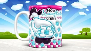 how snowflakes are really made adult humour mug 11oz great gift office gift secr - Picture 1 of 7