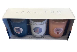 Sand + Fog Boxed Set 3 Luxury Candles Made With Essential Oils - Picture 1 of 3