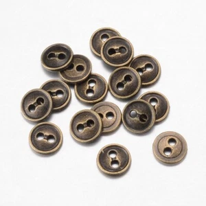 (Buy 4 Get FREE Post) 10 Round Metal Bronze 11mm to 18mm Sewing Vintage Buttons - Picture 1 of 2