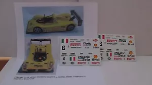 DECAL FERRARI 333 SP MOMO CAMPIONATO EUROPEO 1998 CALDERARI-ZADRA #6 SCALA 1/18 - Imagen 1 de 1