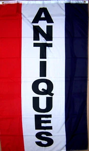 NEW 3 x 5 ft VERTICAL ANTIQUES SIGN BANNER FLAG better quality usa seller - Picture 1 of 4