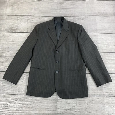 Gray Dress Blazer Men Size Large ( 42 ) Pin Striped Business Sports Coat - Image 1 of 4