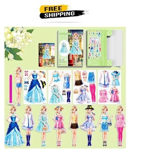 Magnetic Dress up Paper Doll Playset,Pretend Play Game Travel Toys Car Road Trip - Picture 1 of 7