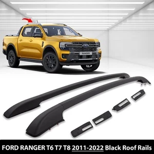 PAAR SCHWARZE DACHRELINGTRÄGER STYLING FÜR FORD RANGER T6 T7 T8 2011-2022 OEM-STIL - Bild 1 von 15