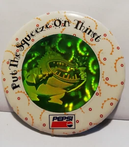 Vintage PEPSI 3D Hologram/Stereogram Pinback Button Badge 7.5 cms. Collectible - Picture 1 of 5