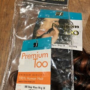 100% Human Hair Deep Wave , Weave Or Braid 18 Colour 1B/350stk