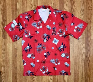 Los Angeles Angels MLB Button-Front Hawaiian Shirt by Sixth Man NWOT - Picture 1 of 7