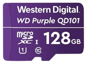 WD - WD Purple SC QD101 MicroSDXC Class 10 U1 Memory Card, 128GB - Picture 1 of 2