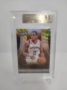 2014 Panini National VIP Prizm Gold Wave Pulsar /10 - Kawhi Leonard BGS 9.5 - Picture 1 of 6