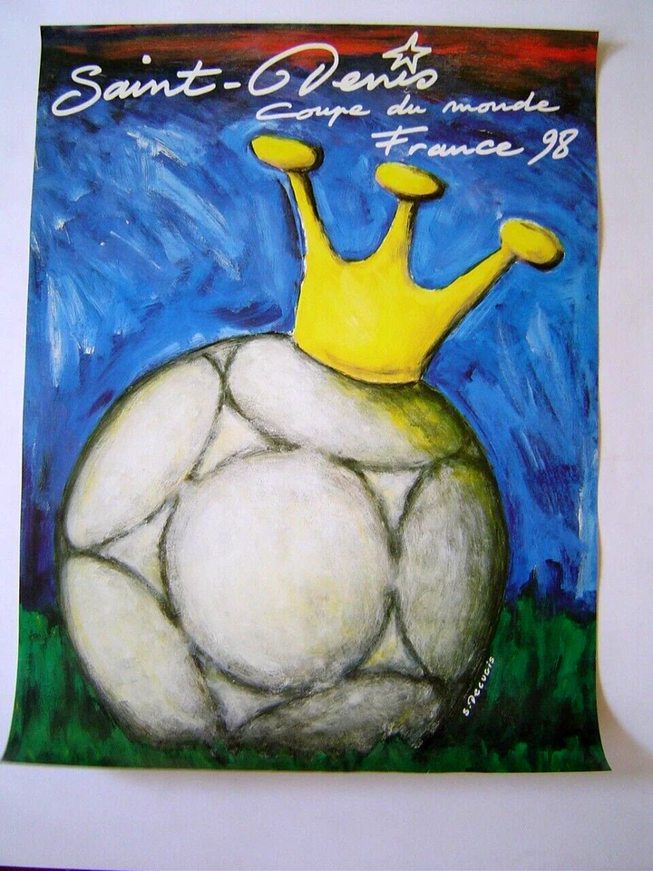 AFFICHE SPORT ancienne : COUPE DU MONDE DE FOOTBALL - FRANCE 1998 / SAINT DENIS - Photo 1/1