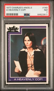 1977 Topps Charlie's Angels A Heavenly Cop! #140, Kate Jackson, PSA 7 POP 3 - Bild 1 von 2