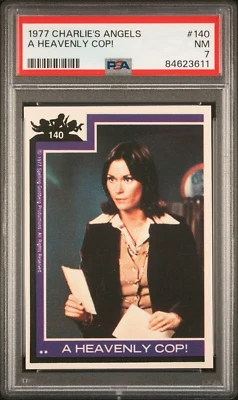 1977 Topps Charlie's Angels A HEAVENLY COP! #140, Kate Jackson, PSA 7 POP 3 - Image 1 of 2