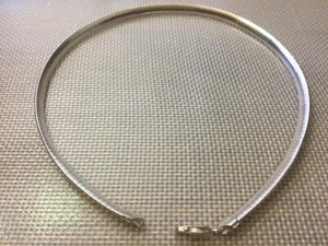 Collana Omega Vintage Italia Argento Sterling 925 6mm - Foto 1 di 8