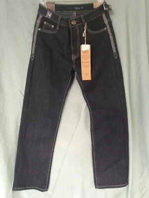 Pantalones de mezclilla ajustados GS115 para niños 14 negros Moto negros calce ajustado nuevos con etiquetas NUEVO Foto 1 de 4