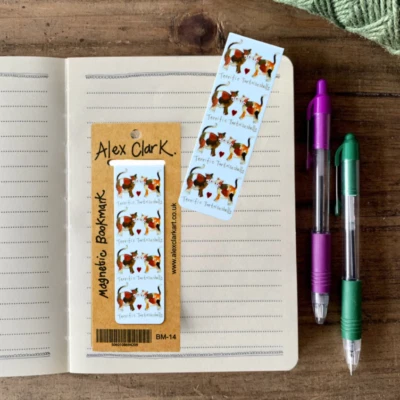 Alex Clark Terrific Tortoiseshells Cat Magnetic Bookmark Page Finder Bookmarks