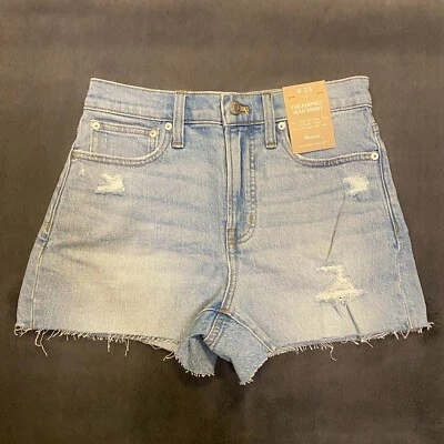 NUEVO Pantalones Cortos de Jean Madewell The Perfect Denim Para Mujer 26 NF039 Con Bolsillos Mágicos Foto 1 de 4