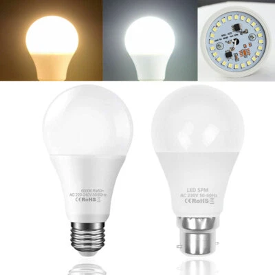 B22 E27 LED Globe Bulb Warm White 3W 5W 7W 10W 12W 15W 18W Light Energy Saving - Image 1 of 4