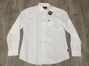 MENS BIG SIZE TROJAN LONG SLEEVE BUTTON DOWN OXFORD SHIRT WHITE SIZE 4XL - Picture 1 of 2