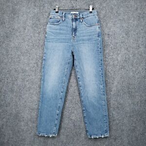 Madewell Jeans Womens 26 Blue Classic Straight Leg High Rise Medium Wash Denim