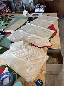 Vintage 25 Pc Set Pure Linen,hand Crochet 13” Napkins/Placemats,43” Runner - Picture 1 of 3